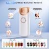 Laser Hair Removal Ubroo IPL Hair Removal Device with 5 Ice Cooling,Painless Laser Hair Removal for Women and Men,Full Body Use for Legs,Bikini,Armpits (Gold) view 3