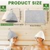 6pcs Sauna Hats 6pcs Sauna Mats, Felt Sauna Hat, Bath Hair Caps Heat Insulation Sauna Mat Portable Head Protection Shower Hat Safe Sauna Mat Set view 2