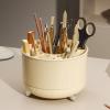 360 Rotating Large Capacity Makeup Brush Holder Organizer, with Compartmentalized Storage for Easy Sorting and Space Saving, Plastic,Makeup Tool Storage Box for Home (21 Grid) view 3