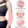 2 Pairs Elbow Moisturizing Sleeve & Elbow Sleeves for Women, Pink Elbow Moisturizing Sleeve Elbow Gel for Rough Elbow Treatment SPA, Elbow Bed Sore Protector | Moisturizing Elbow Socks view 3