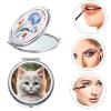 Frinnovan 18 Pack Sublimation Blanks Pocket Mirror Cosmetic Compact Travel Folding Mirrors for Makeup Women Wending Party Cute Round Shaped view 2