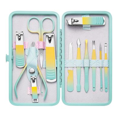 Manicure Set, 7-18pcs/set Nail Cutter Set Stainless Steel Nail Clippers Set with Folding Bag Manicure Kits Scissors Makeup Beauty Tool,Nail Care Tools(7 pcs)
