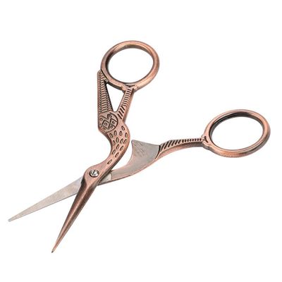 Embroidery Scissors, Vintage Scissors Universal Vintage Stainless Steel Scissors Eyebrows Hair Trim Beauty Makeup Tool Small Sewing Scissors for Embroidery Craft Art Work