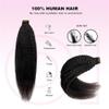 Tape in Hair Extensions Kinky Straight Tape In Human Hair Extensions Natural Black Skin Weft Invisible Remy Hair Tape in Hair Extensions 50g 20Pcs/Pack for Black Women Tape in Extensions(24 inches) view 2