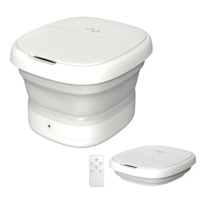 Collapsible Foot Spa Massage with Water and Electricity Separation System,Foot Bath with Three Level Temperature Control,Bubble,Remote,Red Light,Timer,and Four Set Non-Electric Massage Rolls