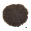 LYRICAL HAIR Afro Kinky Curly Mens Toupee Full French Lace African American Wigs 10x8 All Transparent Lace Hairpiece Replacement Human Hair System for Black Men 2mm Tight Curl, #2 Darkest Brown view 2