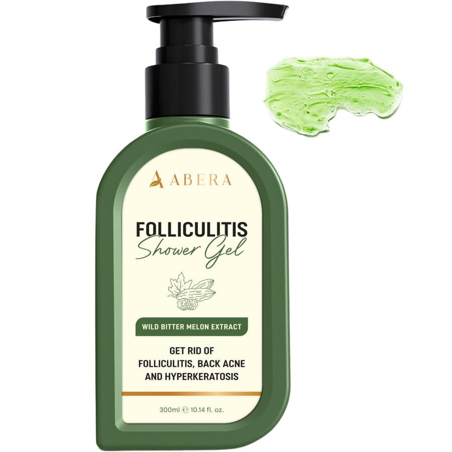 ABERA Bitter Melon Shower Gel | Gentle Body Wash for Soothing and Cleansing, High-Performance BHA Folliculitis Body Wash, Reduces Back Acne, Keratosis Pilaris & Folliculitis Treatment,10,14 fl oz