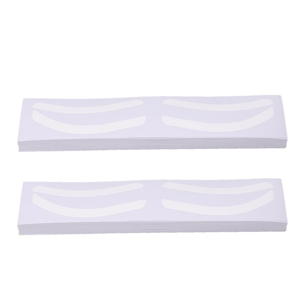 100 Sheet Brow Stencil Stickers,Safe Hygienic Shaping Positioning Adhesive Eyebrow Template Stickers,Eyebrow Artist Use (Type C)