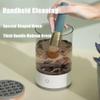 Cosmetic Brush Cleaner, Brush Cleaner, Automatic Make Up Brush Cleaner Cleanser, Electric Makeup Brush Cleaner Machine for Deep Spinning Cleaning(White+Black) view 3