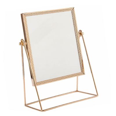 1pc Table Cosmetic Mirror Metal Cosmetic Mirror Desktop Mirror Tabletop Cosmetic Mirror for Desk Stylish Mirror Mirrors Bathroom Mirror Makeup Mirror Decorative Mirror Simple