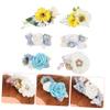 Beatifufu 6pcs Flower Hair Clip Women Hair Barrettes for Girls Hawaiian Flower Accessories view 2