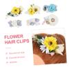 Beatifufu 6pcs Flower Hair Clip Women Hair Barrettes for Girls Hawaiian Flower Accessories view 3