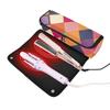 siphylline Hair Tools Travel Bag and Heat Resistant Mat Waterproof Curling Iron Travel Case for Flat Iron Hot Tools and Haircare Accessories, Colorful Simple Geometric Women Essentials Storage view 2