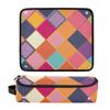 siphylline Hair Tools Travel Bag and Heat Resistant Mat Waterproof Curling Iron Travel Case for Flat Iron Hot Tools and Haircare Accessories, Colorful Simple Geometric Women Essentials Storage view 3