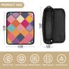 siphylline Hair Tools Travel Bag and Heat Resistant Mat Waterproof Curling Iron Travel Case for Flat Iron Hot Tools and Haircare Accessories, Colorful Simple Geometric Women Essentials Storage view 4