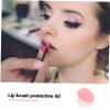 10Pcs Lip Brush Cover Makeup Brush Translucent Ideal for Lip Brush Head view 2