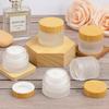 15Pcs Glass Cosmetic Container with Lid, 0.5 oz Frosted Glass Bottle, Reusable Empty Cosmetic Container Bottle for Lotion, Cream, Essential Oil, Scrub (15 Gram/15ml) view 3