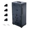 ATOLOMOTOR Rolling Makeup Train Case,Beauty Salon Luggage Travel Case with Lockable Drawers,Professional Cosmetic Hairdressing Organizer Cart Trolley for Hair Salon (Blue) view 3
