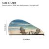 STVYUKL Beach Scene with Chairs Hair Drying Cap Super Absorbent Soft Hair Drying Towel Quick Dry Coral Velvet Drying Hair Caps Hair Turban for Women Wet Hair Long Thick Hair view 4
