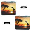 DWVTFSM Giraffe Sunset Compact Mirror Small Travel Makeup Mirror 2X 1x Magnification Portable Folding Mirror Lightweight Metal Cosmetic Pocket Mirror for Women Gifts view 2