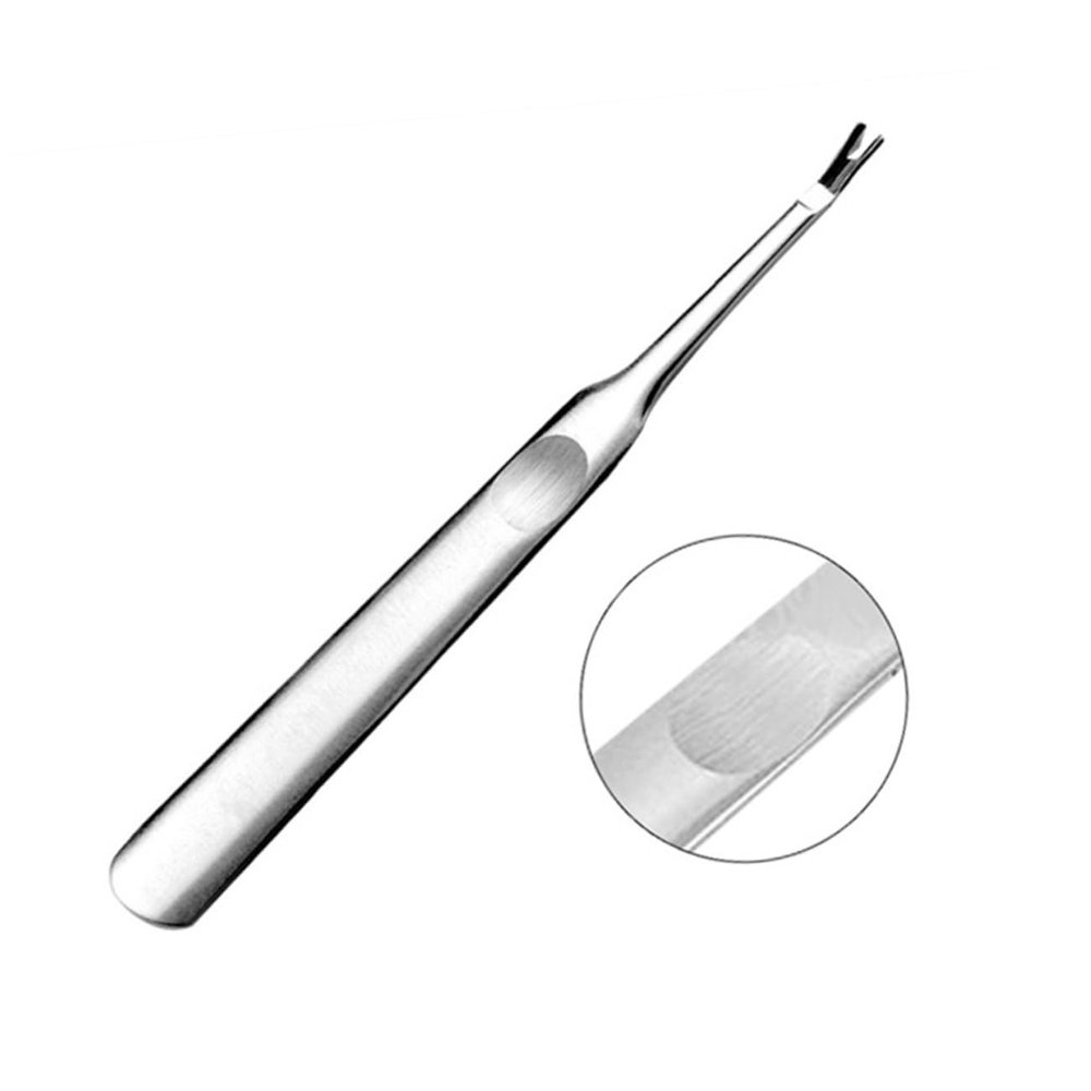 Beatifufu 2pcs Stainless Steel Cuticle Remover and Pusher Nail Art Tools for Dead Skin Trimming and Pedicure Professional Fingernail and Toenail Care