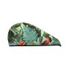 LPTSVBN Tropical Plants Hair Drying Cap Coral Velvet Hair Towel Wrap with Button Quick Dry Hair Cap for Women Soft Absorbent Hair Turban Hair Drying Towel for Wet Hair Long Thick Hair view 1