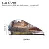LPTSVBN Castle Near Lake Stones Hair Drying Cap Coral Velvet Hair Towel Wrap with Button Quick Dry Hair Cap for Women Soft Absorbent Hair Turban Hair Drying Towel for Wet Hair Long Thick Hair view 4
