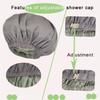 2 Pcs Genergy Shower Cap for Women, Luxury Satin Lined Shower cap Waterproof, Adjustable, Reusable, and Extra Large with Double Layers and Reversible Elastic Bonnet view 3
