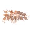Beatifufu Wedding Bride Hair Comb Handmade Leaf Headpiece for Women Elegant Bridal Hair Accessory for Special Occasions Festivals and Everyday Use view 1