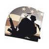 Armed Forces Day American Pattern Hair Drying Cap Coral Velvet Hair Towel Wrap with Button Quick Dry Hair Cap for Women Soft Absorbent Hair Turban Hair Drying Towel for Wet Hair Long Thick Hair view 3