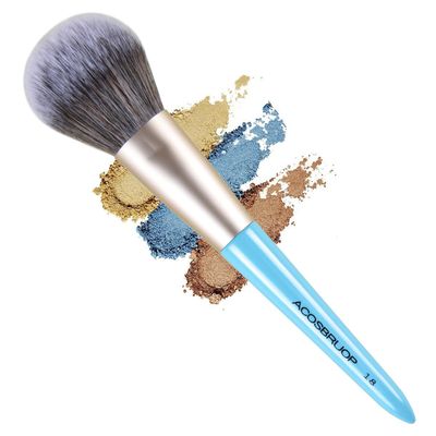 ACOSBRUOP Foundation Brush, Fluffy Powder BRUSH, Big Blush Brush, Bronzer Brush, Proffessional makeup brushes, Soft Bristles, Blue