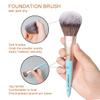 ACOSBRUOP Foundation Brush, Fluffy Powder BRUSH, Big Blush Brush, Bronzer Brush, Proffessional makeup brushes, Soft Bristles, Blue view 3