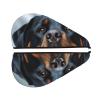 LPTSVBN Rottweiler Dogs Tongue Head Hair Drying Cap Coral Velvet Hair Towel Wrap with Button Quick Dry Hair Cap for Women Soft Absorbent Hair Turban Hair Drying Towel for Wet Hair Long Thick Hair view 2