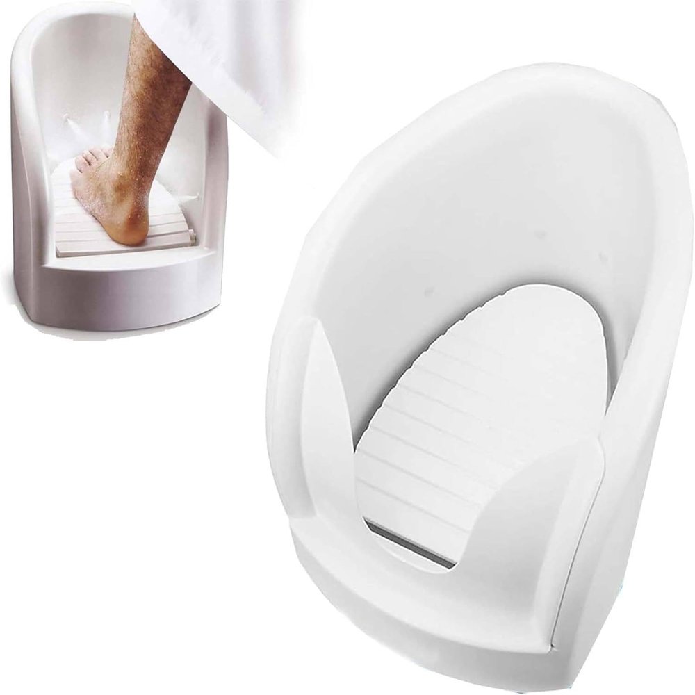 Press Spray Footwasher,Muslim Footbath,Pedicure Footbath with Angle Valves and Inlet/Outlet Pipes,for Stressreliever