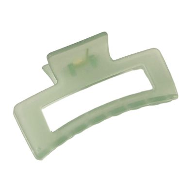 Chriseen Large Hair Claw Clip 3.5Inch Big Hair Clamps for Women Rectangle Square Claw Clip for Thin Hair.Green