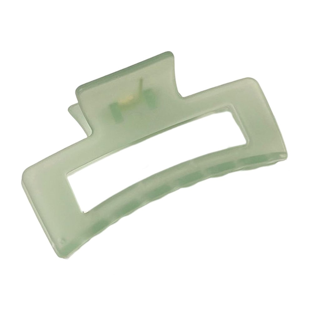 Chriseen Large Hair Claw Clip 3.5Inch Big Hair Clamps for Women Rectangle Square Claw Clip for Thin Hair.Green