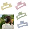 Chriseen Large Hair Claw Clip 3.5Inch Big Hair Clamps for Women Rectangle Square Claw Clip for Thin Hair.Green view 2