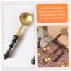 CIMAXIC 6pcs Wax Sealing Spoon Sharp Spout Creative Seal Wax Spoon Wood Handle Tool for Melted Sealing Stamp Versatile for Envelopes view 4