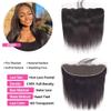 10A Straight Bundles with Frontal 26 28 30 with 20 Inch Human Hair Bundles with Closure 100% Unprocessed Brazilian Virgin Human Hair Weave 3 Bundles with Frontal HD Lace view 3