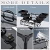 FRENESSA Portable Makeup Case Cosmetics Display Cases Toiletry Organizer Box Transparent Acrylic Artists Train Case with 6 Trays Travel Makeup Tools Storage for Vanity Counter Dresser Organizer Black view 4