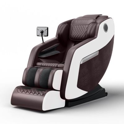 Massage Chair Full Body Recliner, Full Body Zero Gravity Recliner with Bluetooth, Hip Heating, Foot Massage and Air Massage System for Home Office, for mom/dad (Brown White A)