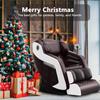 Massage Chair Full Body Recliner, Full Body Zero Gravity Recliner with Bluetooth, Hip Heating, Foot Massage and Air Massage System for Home Office, for mom/dad (Brown White A) view 3