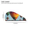 LPTSVBN Hot Air Balloons Hair Drying Cap Coral Velvet Hair Towel Wrap with Button Quick Dry Hair Cap for Women Soft Absorbent Hair Turban Hair Drying Towel for Wet Hair Long Thick Hair view 4