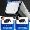 ATVOXIS Vacuum Beard Trimmer for Men Rechargeable, IPX6 Waterproof Mustache Trimmer with Adjustable Length Combs (1/25-4/5), Mens Electric Stubble Trimmer, Cordless with Built-in Vacuum (Black) view 2