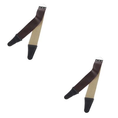 MOTHNUR 2pcs Leather Sharpening Canvas Double Thickened Strap for Canvas and Leather Material for and Scissor Blade Maintenance Practical Design for Easy Use Random