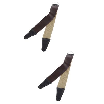 MERRYHAPY 2pcs Leather Sharpening Canvas Double Thickened Strop for and Blades Lightweight Design for Easy Use for Barbers and Personal Grooming