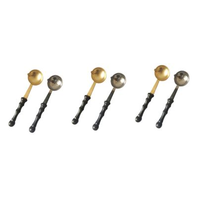 SEWOART 6pcs Wood Handle Wax Sealing Spoon Tool for Melted Wax Creative Seal Sealing Stamp Tool Portable for Envelopes
