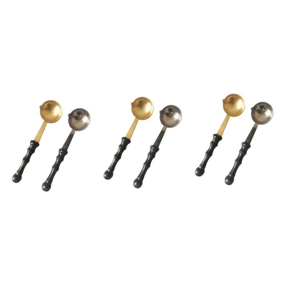 SEWOART 6pcs Wood Handle Wax Sealing Spoon Tool for Melted Wax Creative Seal Sealing Stamp Tool Portable for Envelopes