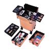 4 in 1 Rolling Makeup Train Case Cosmetic Train Case, Professional Makeup Case Cosmetic Trolley Large Storage Salon Barber Case Traveling Cart Trunk for Make Up Hairstylists Nail Tech view 2