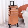 4 in 1 Rolling Makeup Train Case Cosmetic Train Case, Professional Makeup Case Cosmetic Trolley Large Storage Salon Barber Case Traveling Cart Trunk for Make Up Hairstylists Nail Tech view 4
